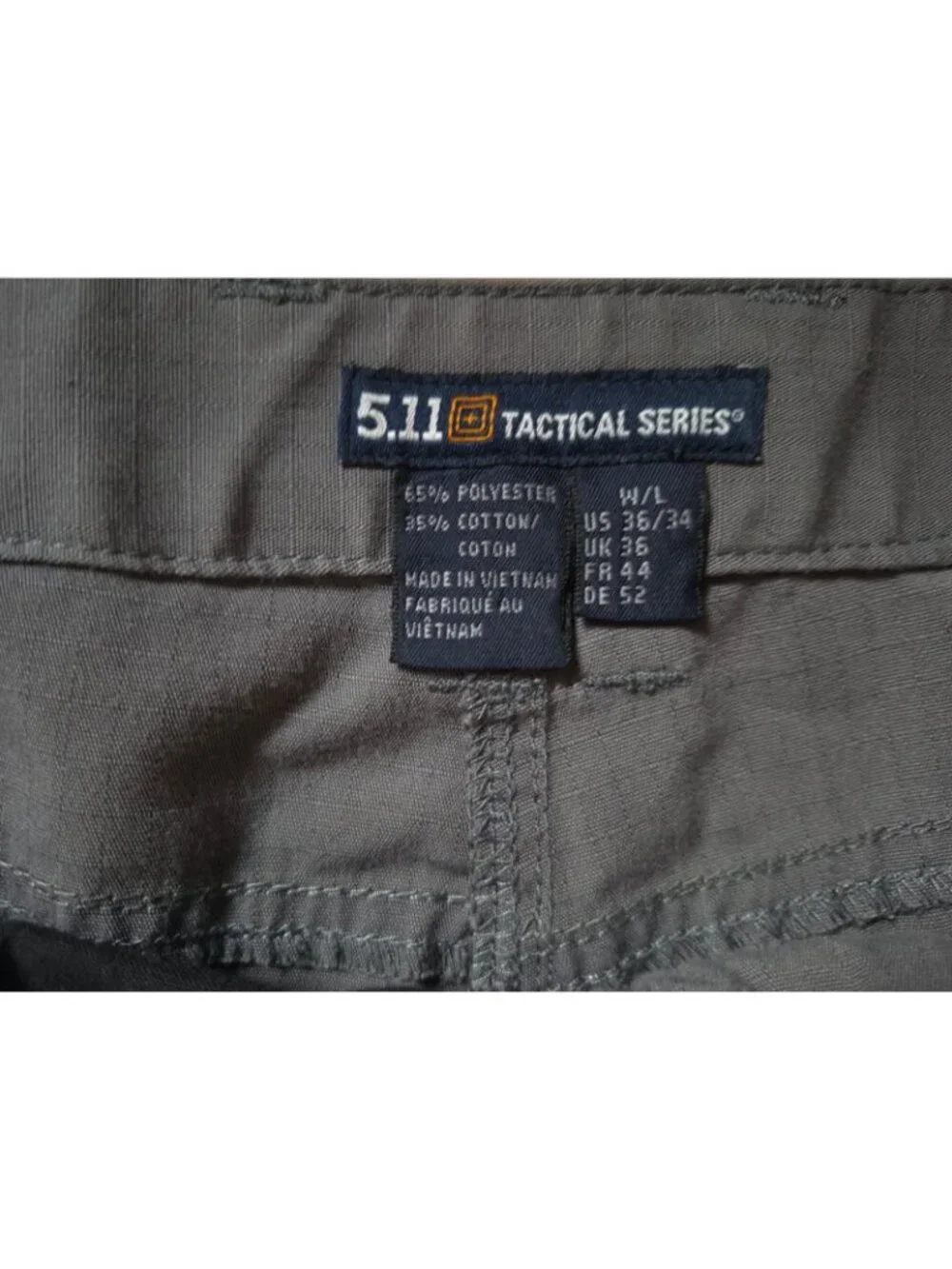 5.11 Tactical Series Mens Gray Cargo Shorts Lightweight Casual Hiking Size 36